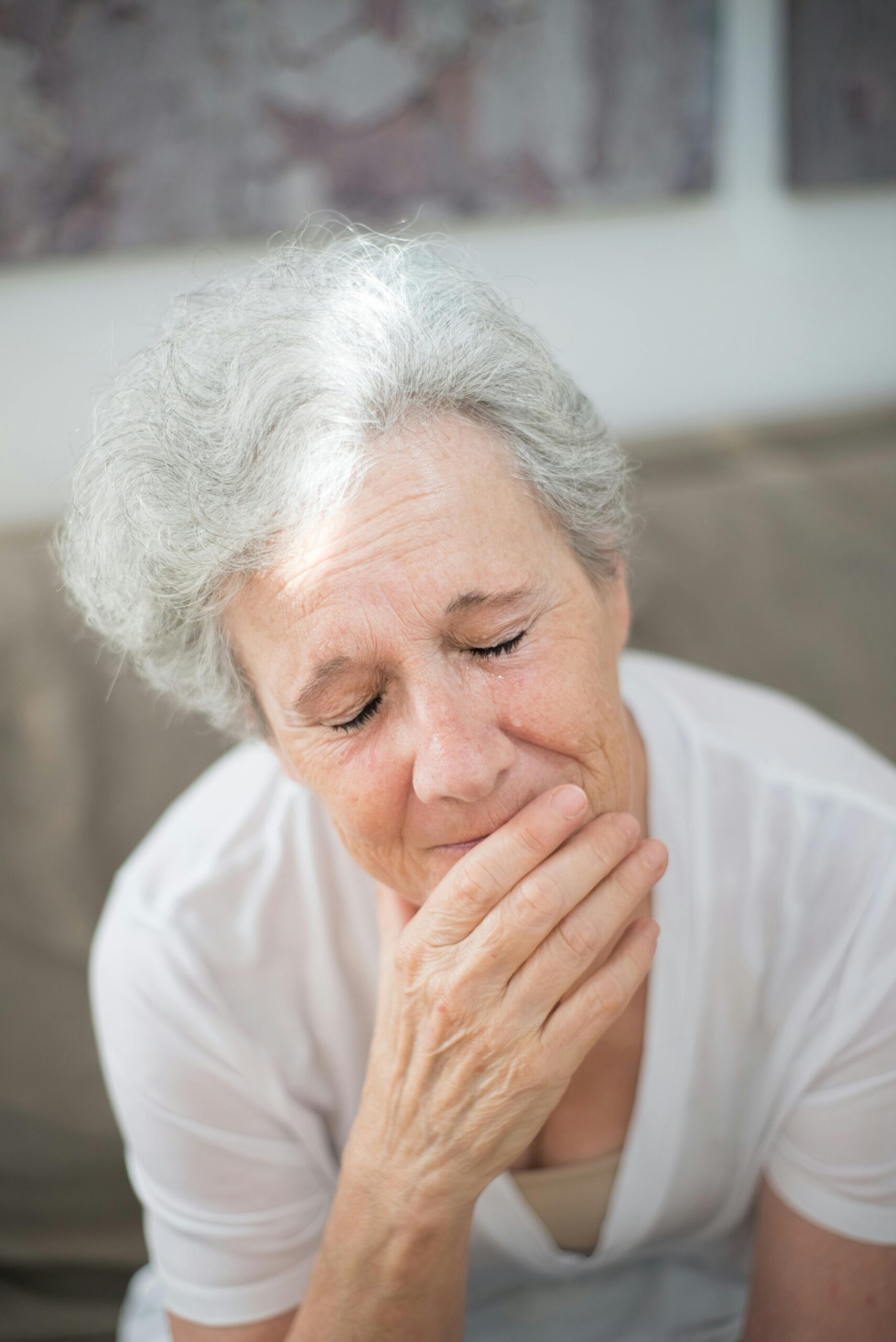 A senior woman crying | Source: Pexels