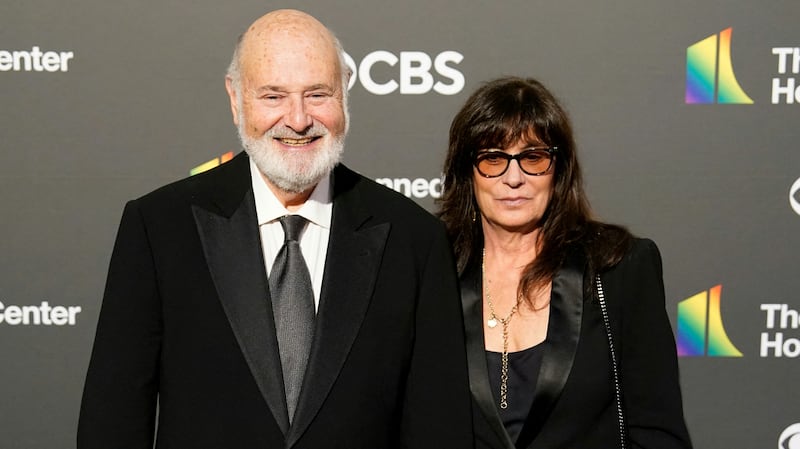 US actor and director Rob Reiner and his wife Michele Reiner at an event in 2023.