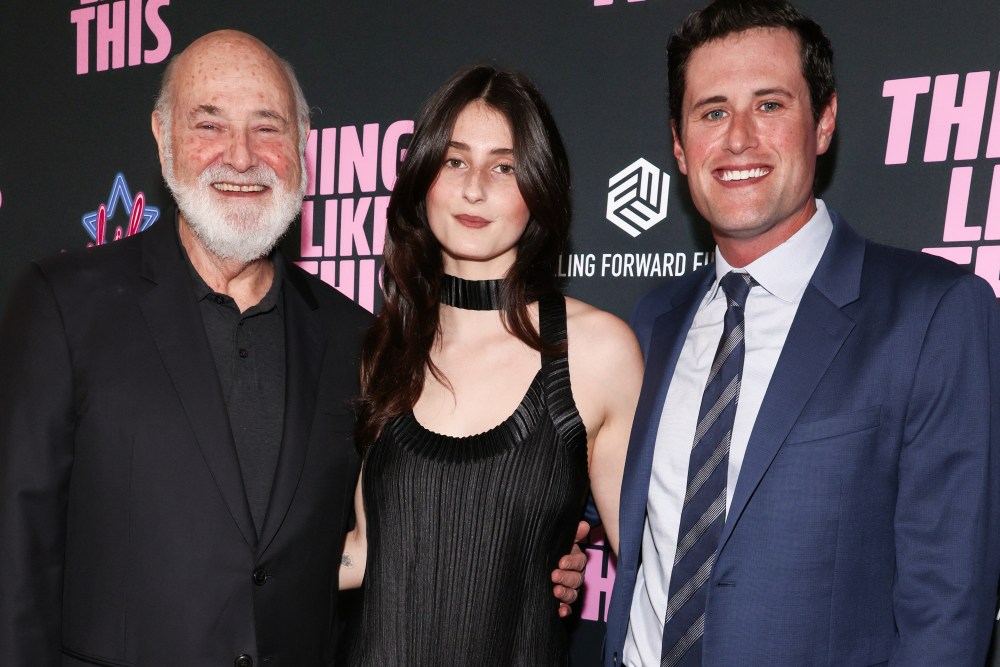 Rob Reiner, Romy Reiner and Jake Reiner at movie premiere