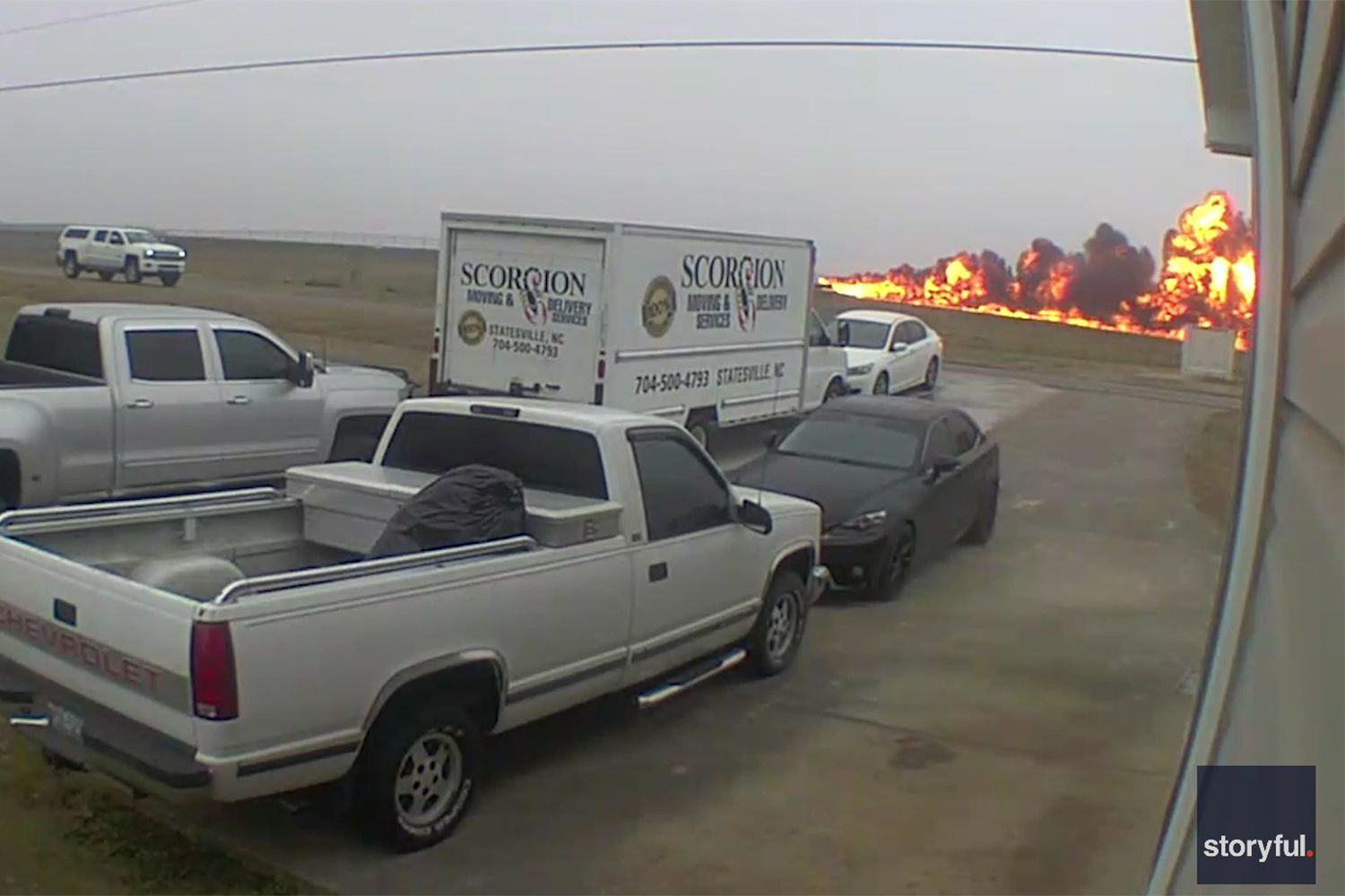 Footage shows the moment Greg Biffle