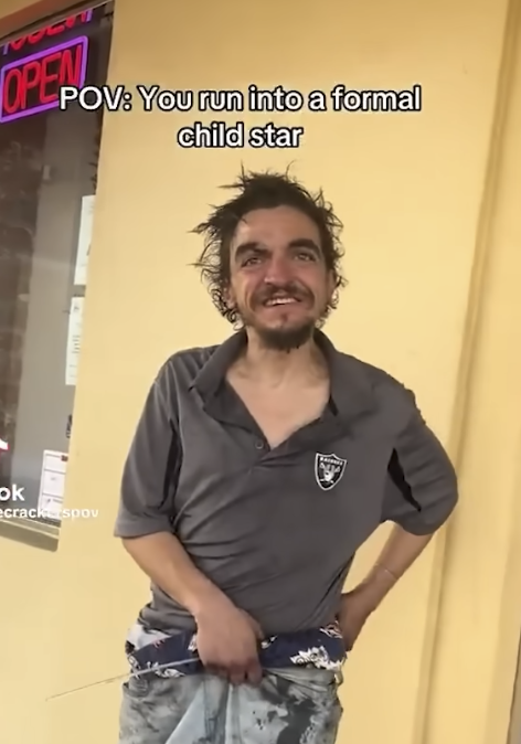 The former child star seen standing outside recently