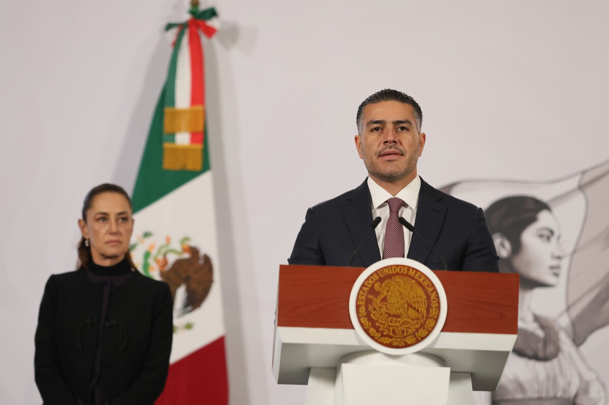 Mexican Security and Citizen Protection Minister Omar Garcia Harfuch speaks