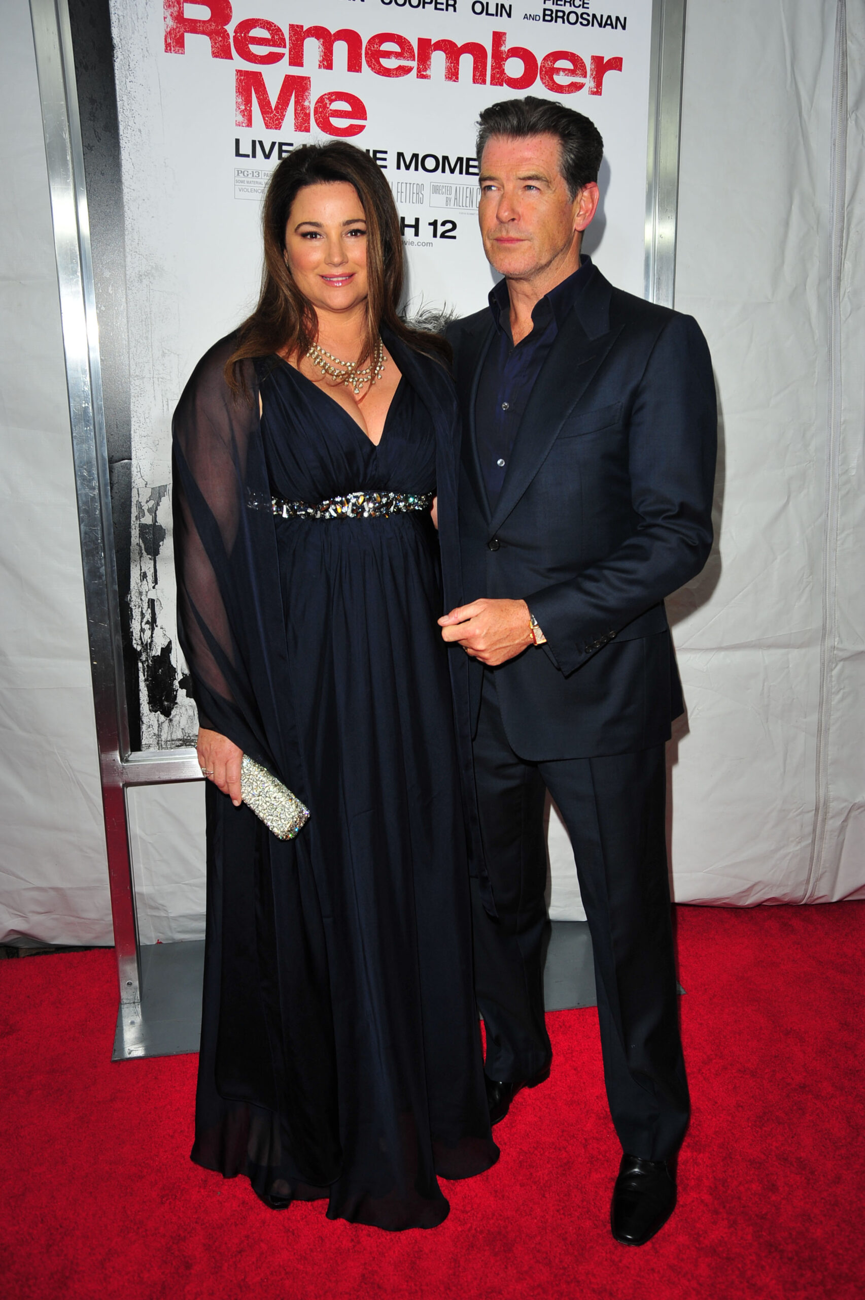 Keely Shaye Smith and Pierce Brosnan attend REMEMBER ME Red-Carpet Arrivals on March 1, 2010, in New York City.