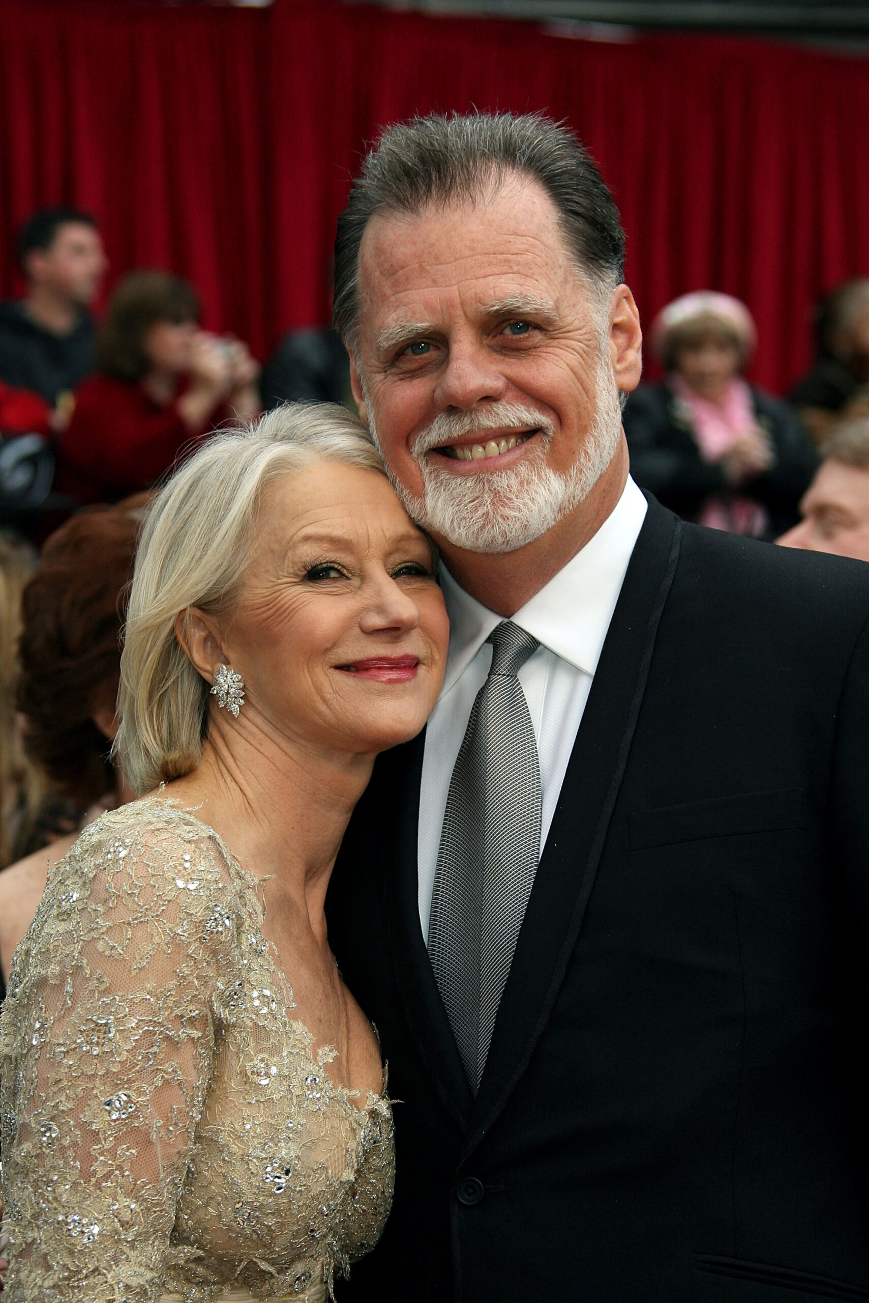 Dame Helen Mirren and her husband Taylor Hackford at the 79th Annual Academy Awards on February 25, 2007, in Hollywood, California