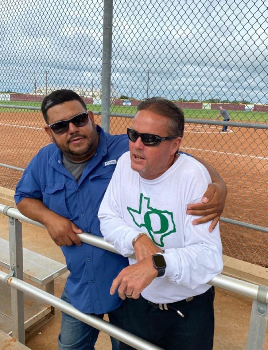Ed Scott was deeply loved by members of the local sports community. On this occasion, he posed with a friend at a softball field for a photo shared during an anniversary celebration on January 14, 2025.