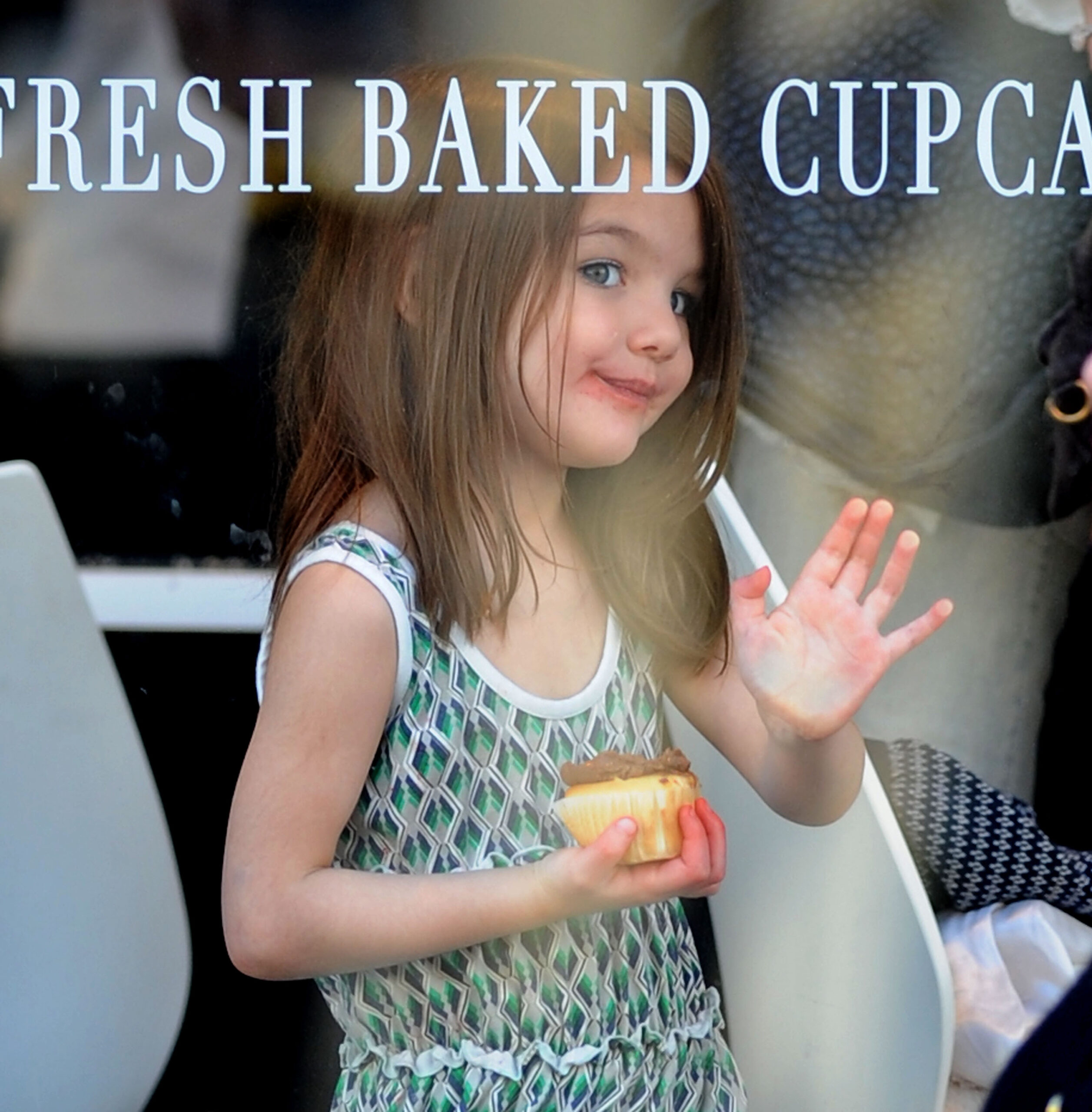 Suri Cruise at the Sweet Cupcake store in Harvard Square on October 10, 2009, in Cambridge, Massachusetts.