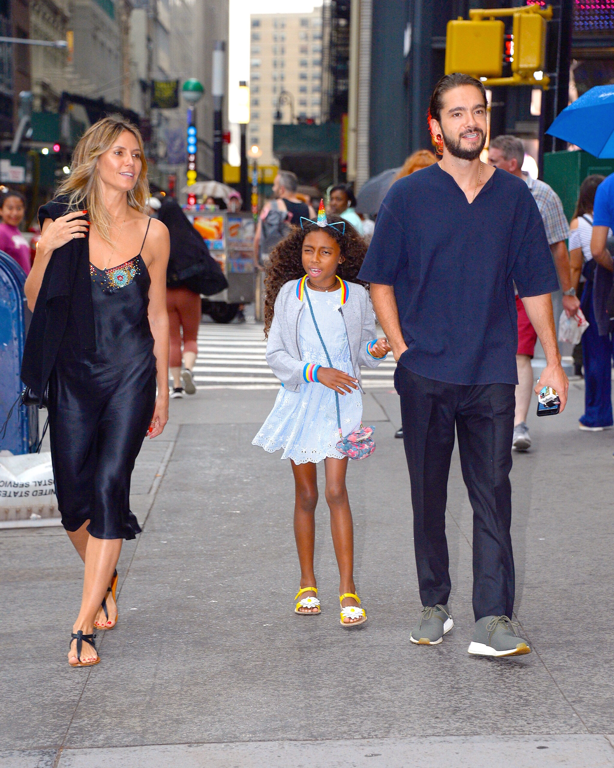 Heidi Klum spotted with her daughter Lou Samuel out and about in New York City on July 3, 2018.