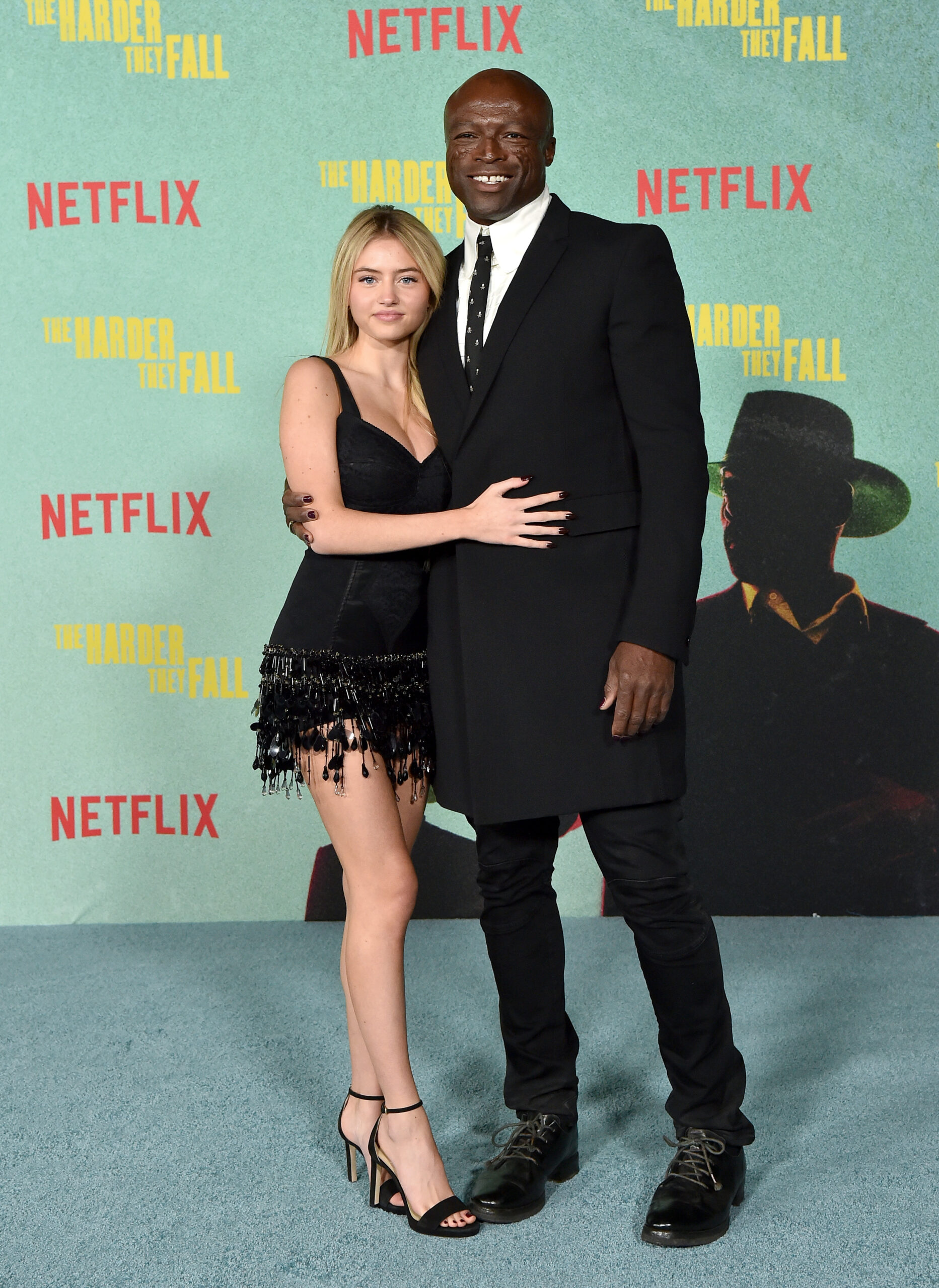 Leni Klum and Seal attend the Premiere of "The Harder They Fall", October 13, 2021, Los Angeles, California.