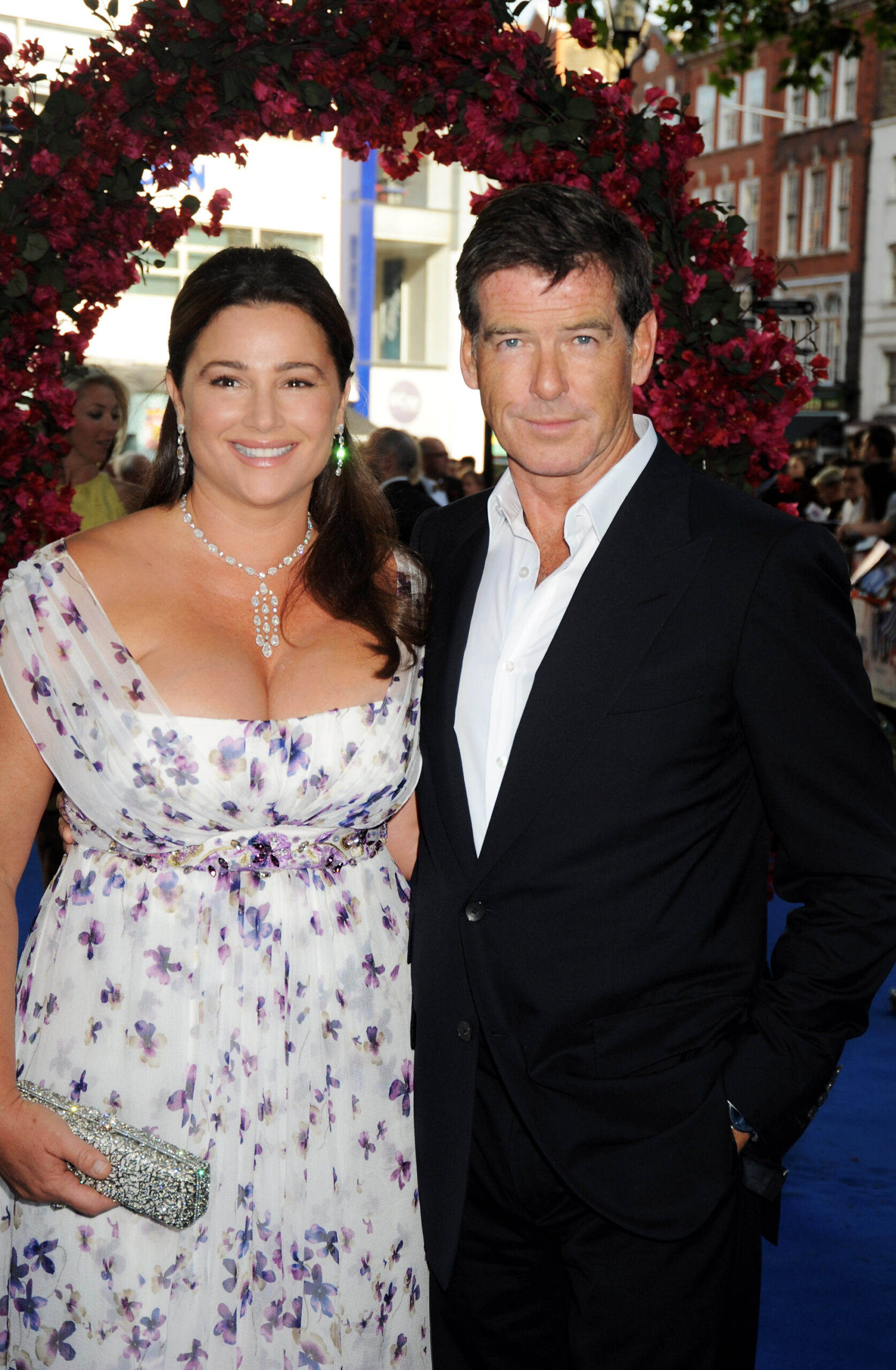Keely Shaye Smith and Pierce Brosnan arrive at the UK film premiere of "Mamma Mia!" 2008