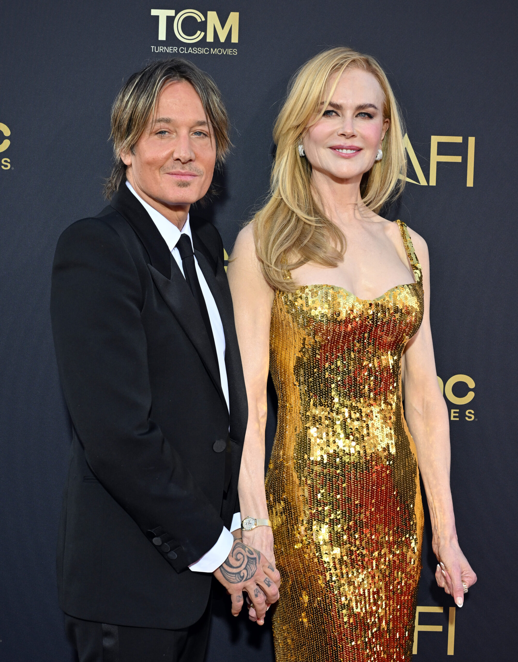 Keith Urban and Nicole Kidman attend the 49th AFI Life Achievement Award Gala in Hollywood, California on April 27, 2024.