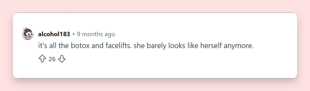 A Redditor comments on Nicole Kidman's changing appearance