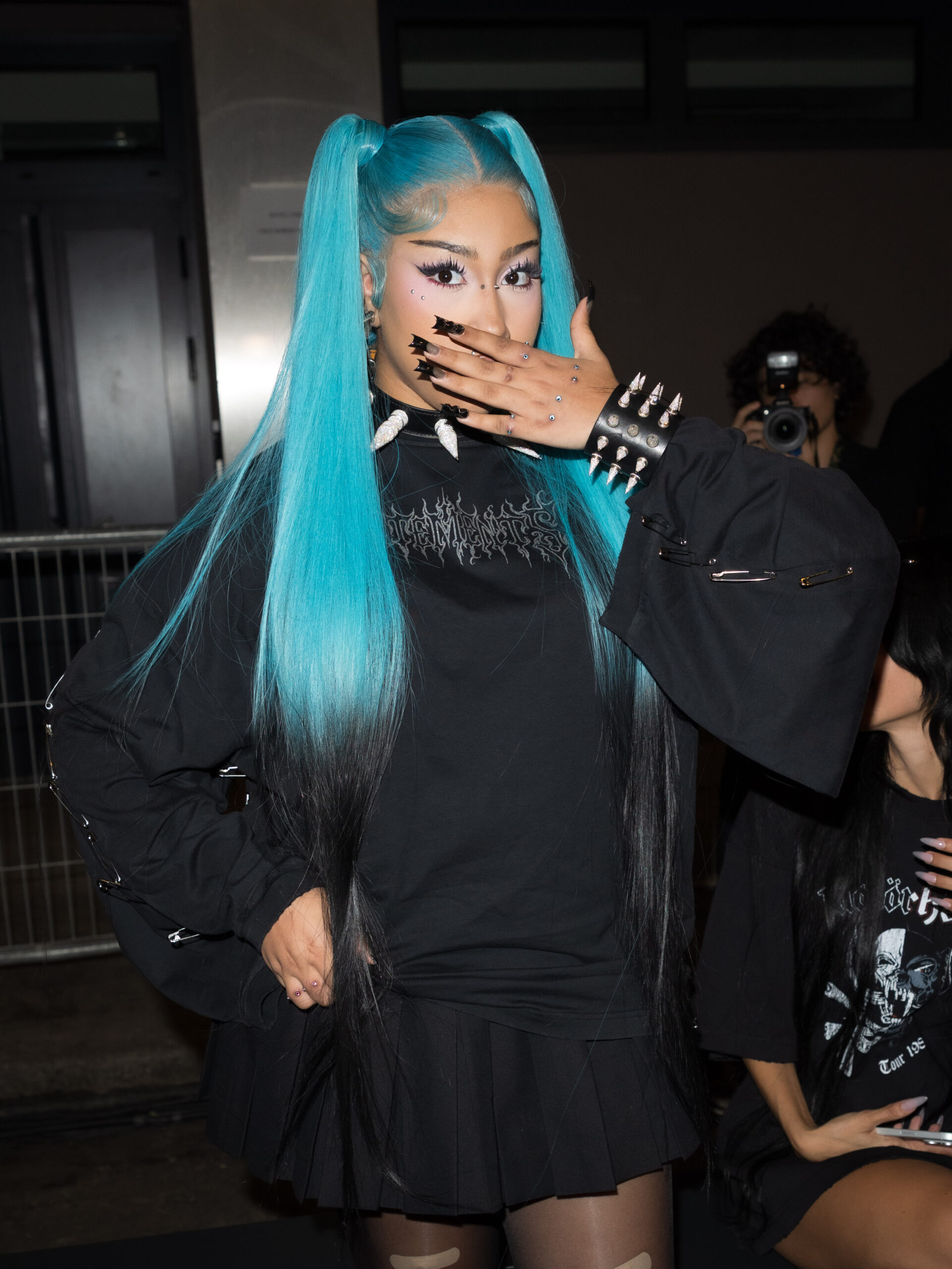 North West got everyone talking with the noticeable band-aids she wore on her face. At this event, she attended the Vetements Menswear Spring/Summer 2027 show on June 26, 2026, in Paris, France.