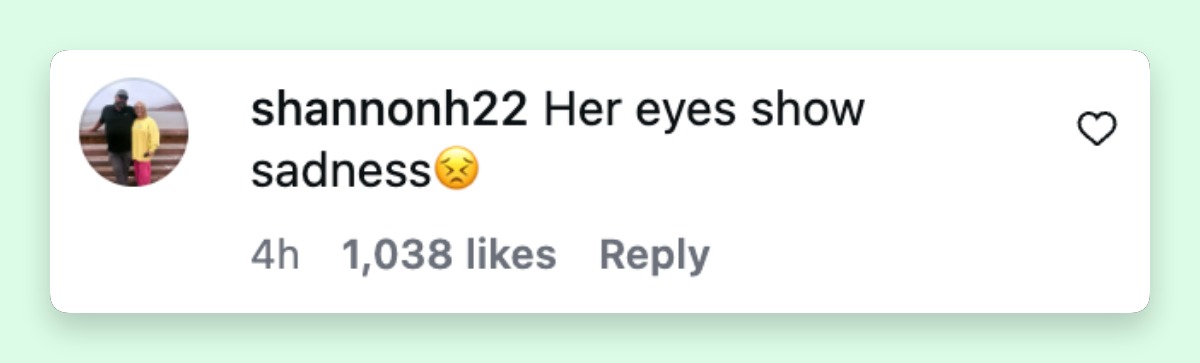 The comments online reflected many things, from opinions about her fashion choices, but many also showed concern.