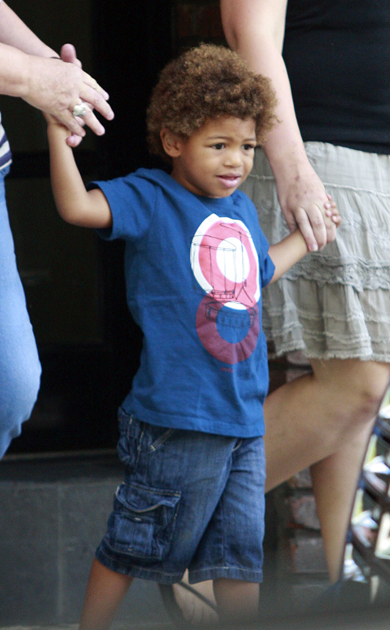 Heidi Klum and Seal's son Henry Samuel seen in New York City on July 11, 2008.