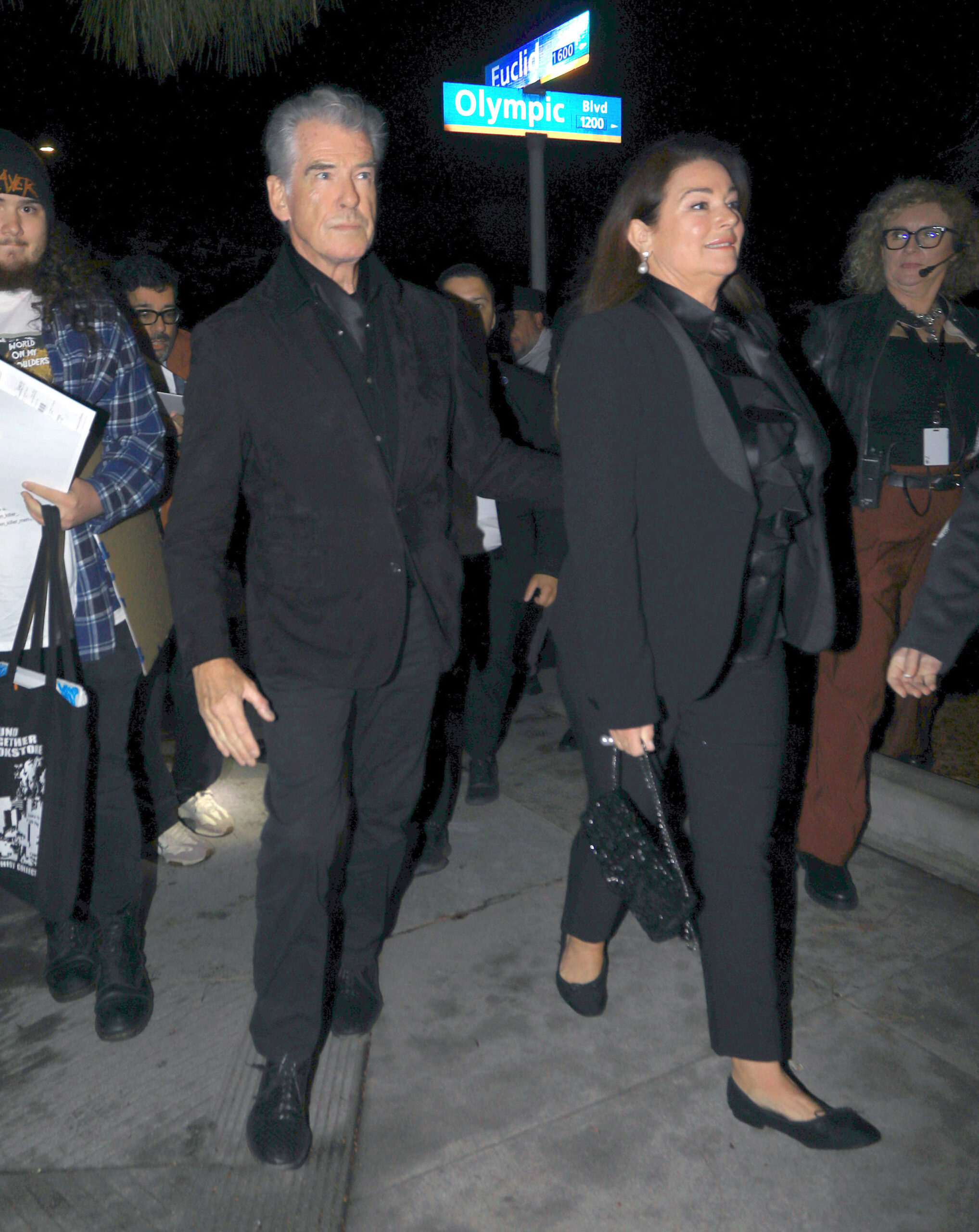 Pierce Brosnan and Keely Shaye Smith pictured on March 7, 2024, in Los Angeles, California.