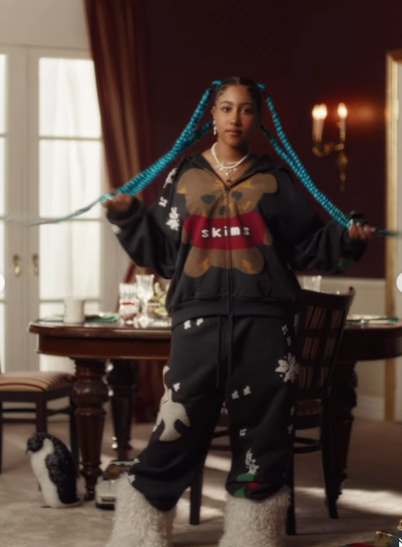 North West seen twirling her braids in a post dated November 17, 2025