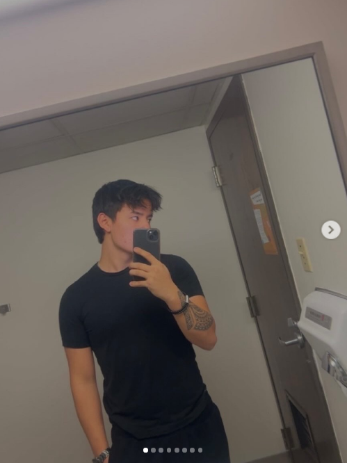 Collin has an active social media presence to share updates with his followers. In this photo, he posed for a mirror selfie on February 28, 2026.