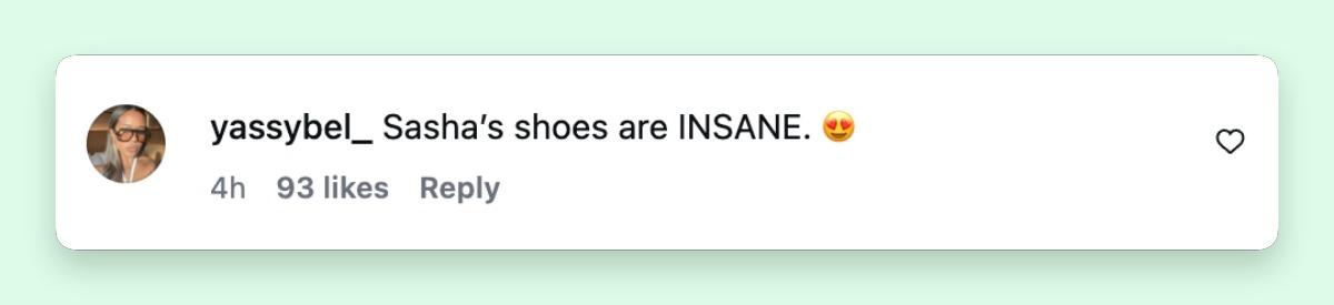 Netizens went wild for Sasha Obama's shoes. Here's a comment from June 18, 2026