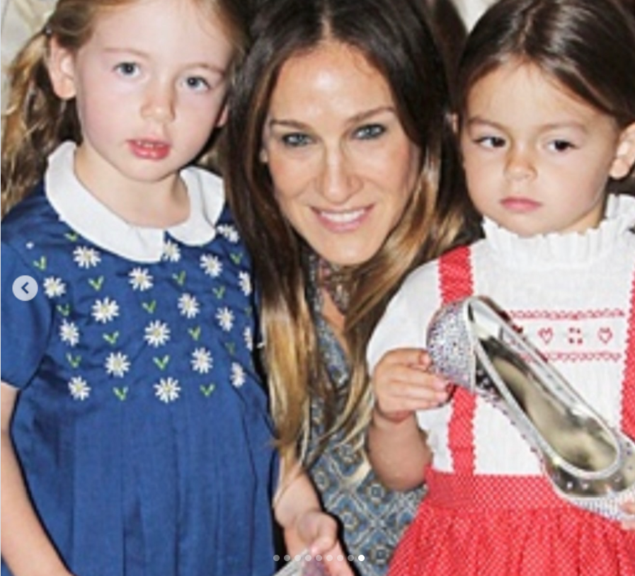 Sarah Jessica Parker poses with Tabitha and Marion in one of the final childhood memories included in her birthday tribute for the twins.