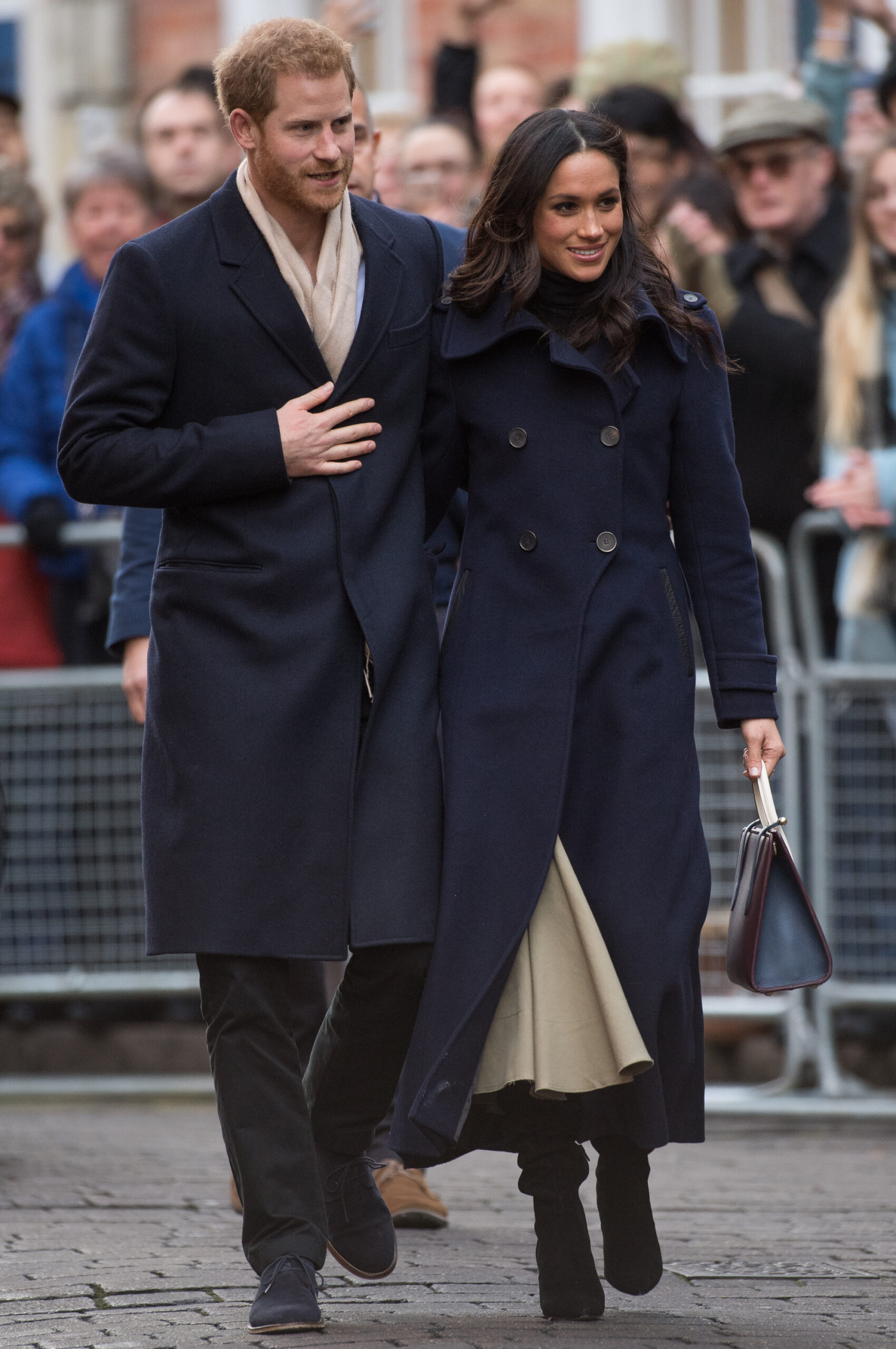 Prince Harry and Meghan Markle go on a walk about at Nottingham Contemporary on December 1, 2017 in Nottingham, England