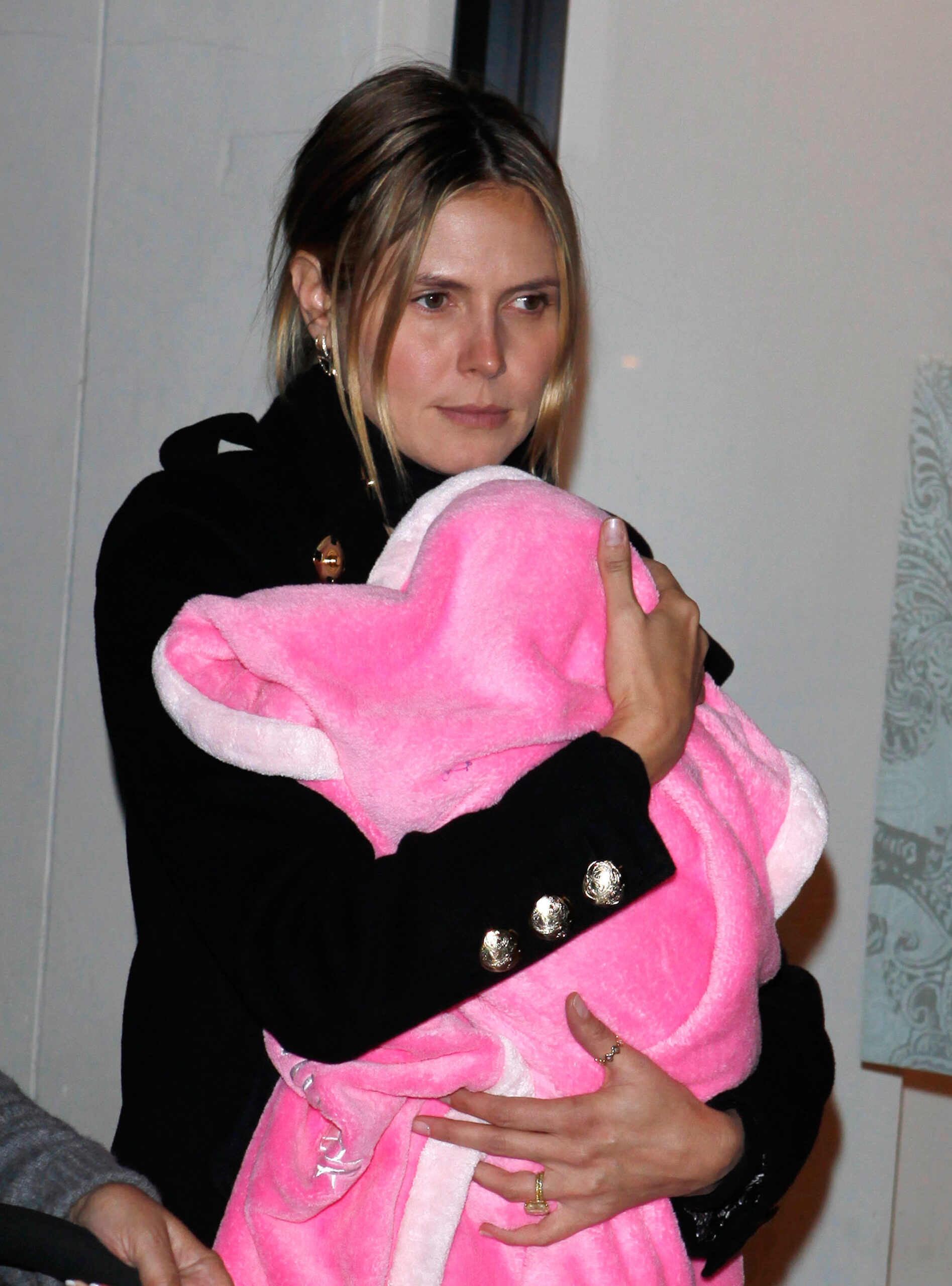 Heidi Klum seen holding her daughter Lou Samuel in Los Angeles on December 6, 2009.