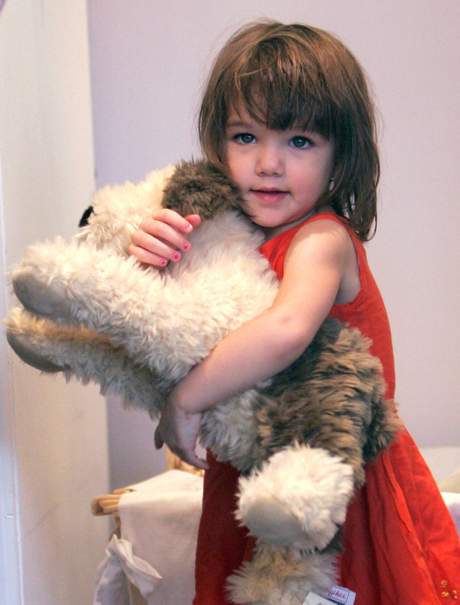 Suri Cruise at the Bonpoint children's store in West Village on August 17, 2008, in New York City.