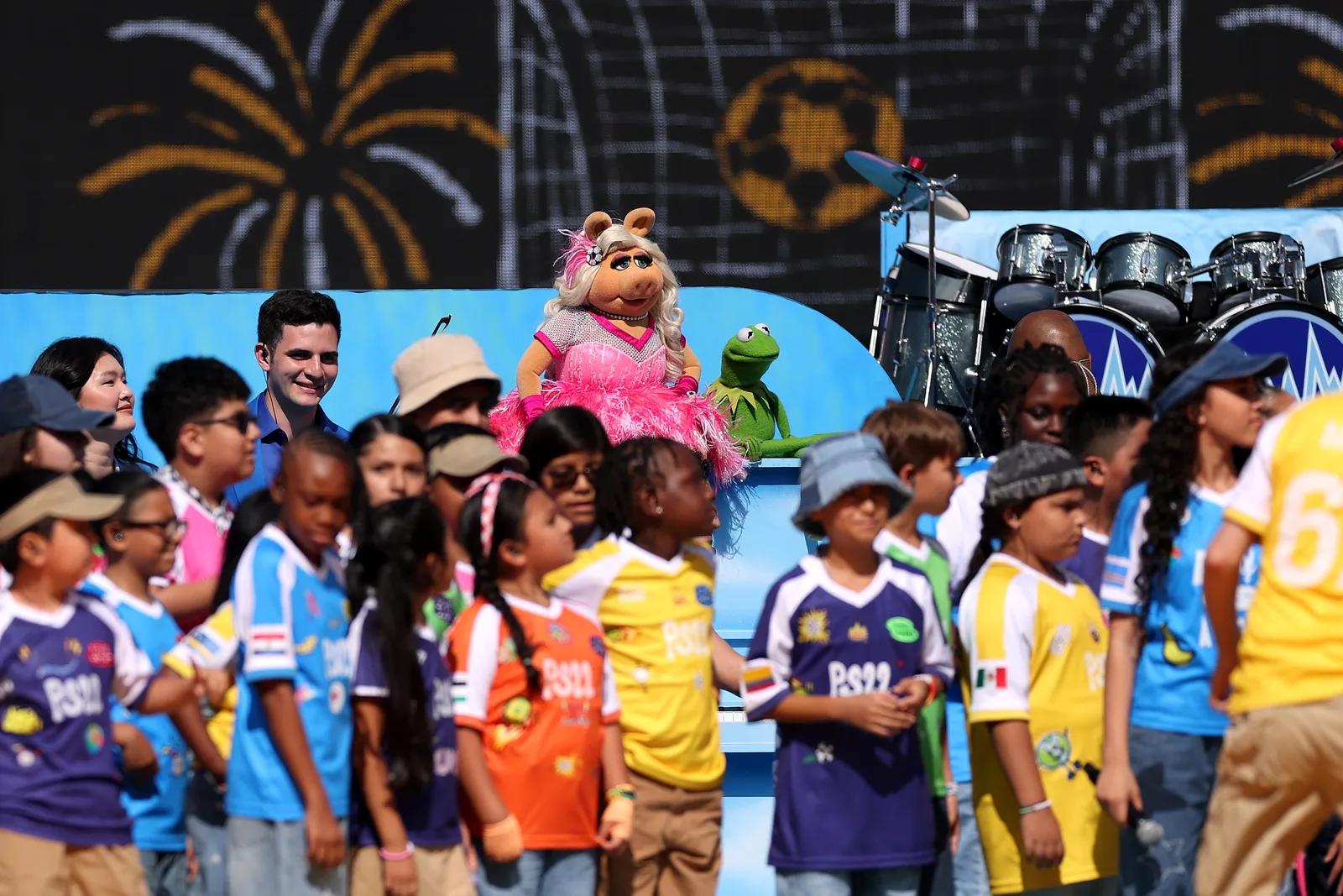 The halftime show extended beyond music with appearances by Sesame Street and Muppets characters, reflecting FIFA's partnership with Global Citizen. The family-friendly segments supported the event's broader message about expanding access to education.