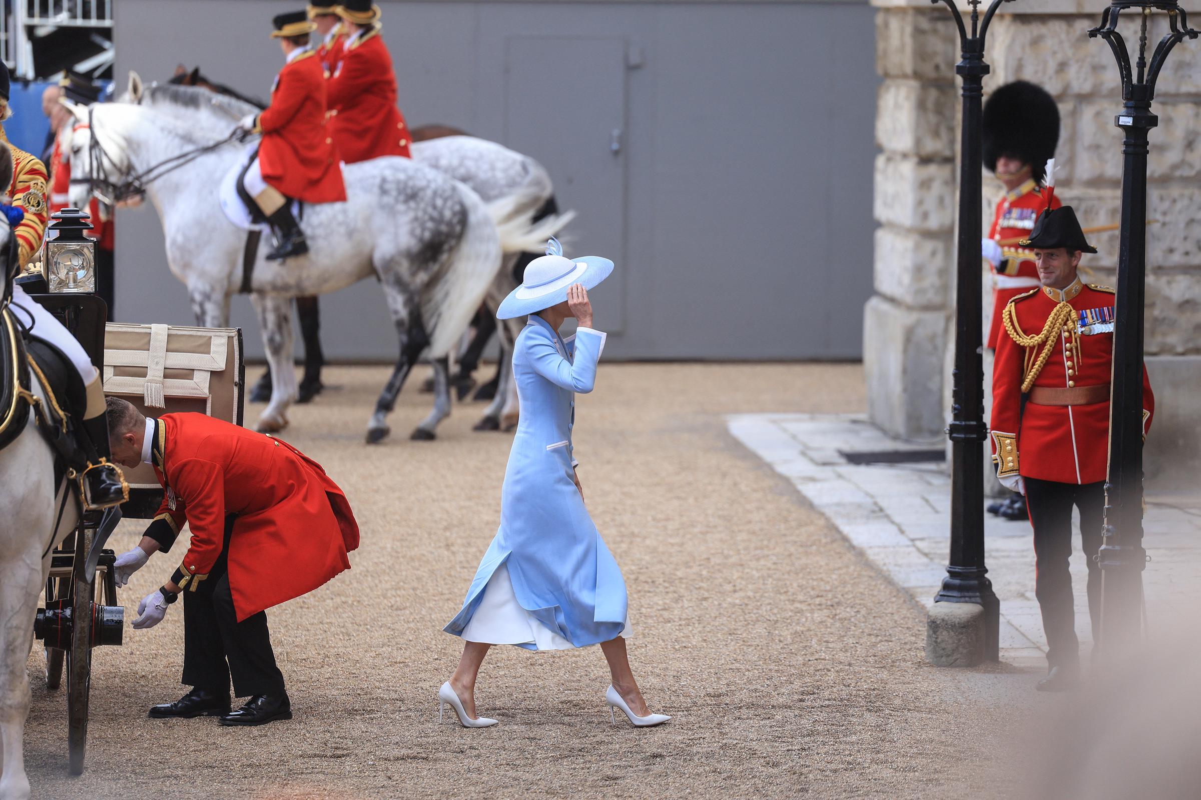 She arrived looking remarkably similar to Princess Diana in a tailored ensemble for Trooping the Colour at Buckingham Palace on June 13, 2026, in London, England.