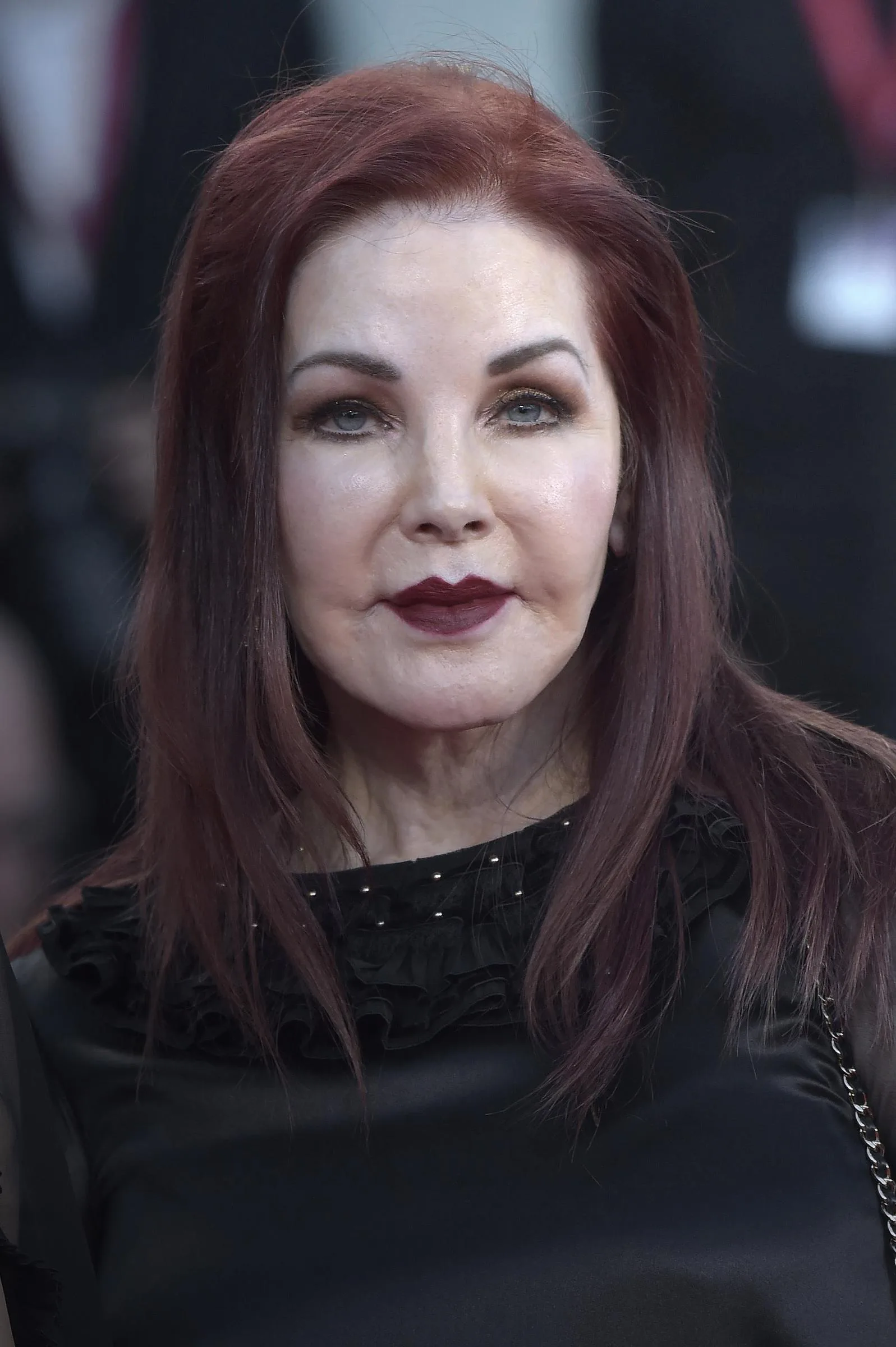 Priscilla Presley on the red carpet at the 80th Venice International Film Festival on September 4, 2023, in Venice, Italy