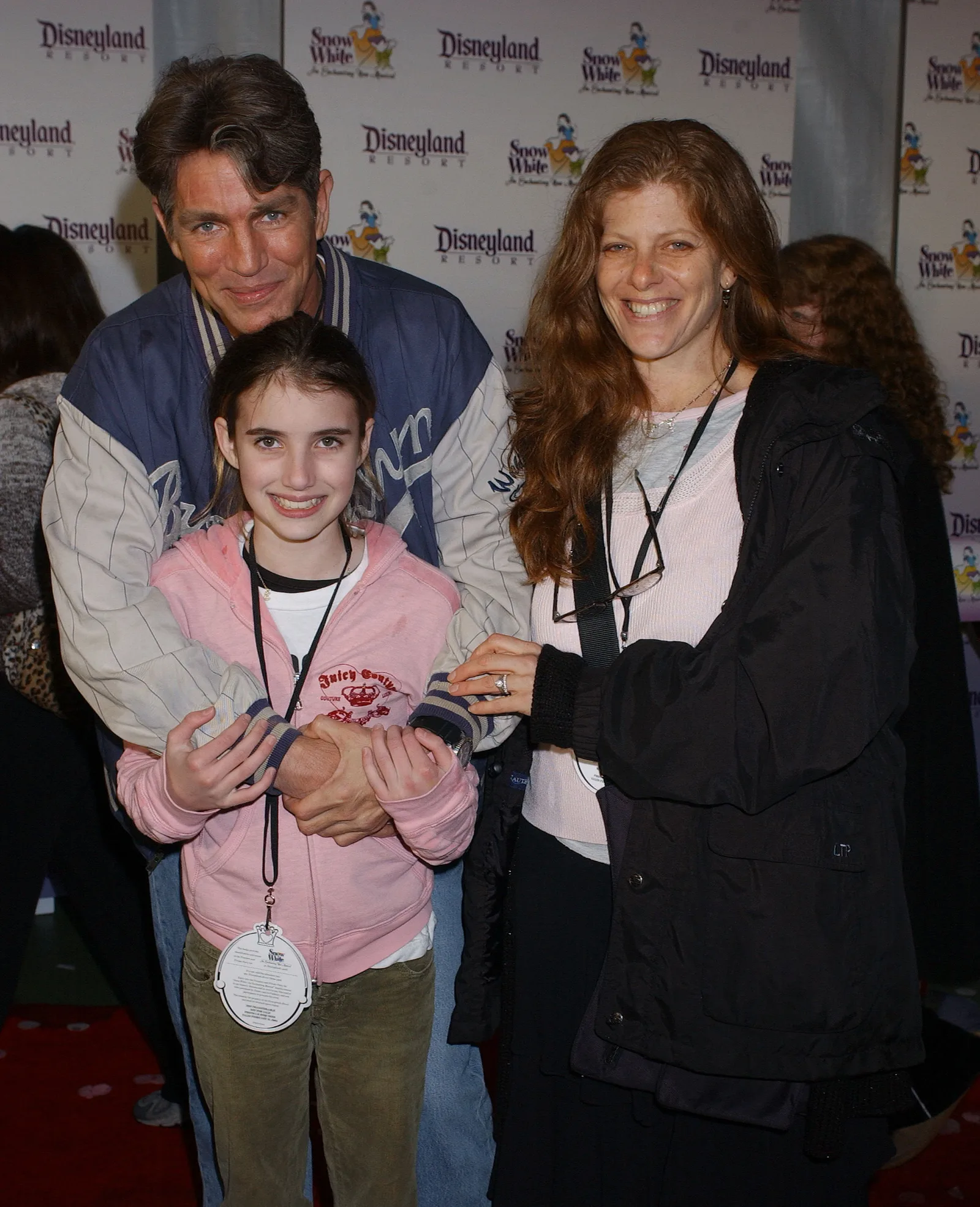 The actor with his daughter and wife at the premiere of "Snow White - An Enchanting New Musical" in Anaheim, California in 2004.