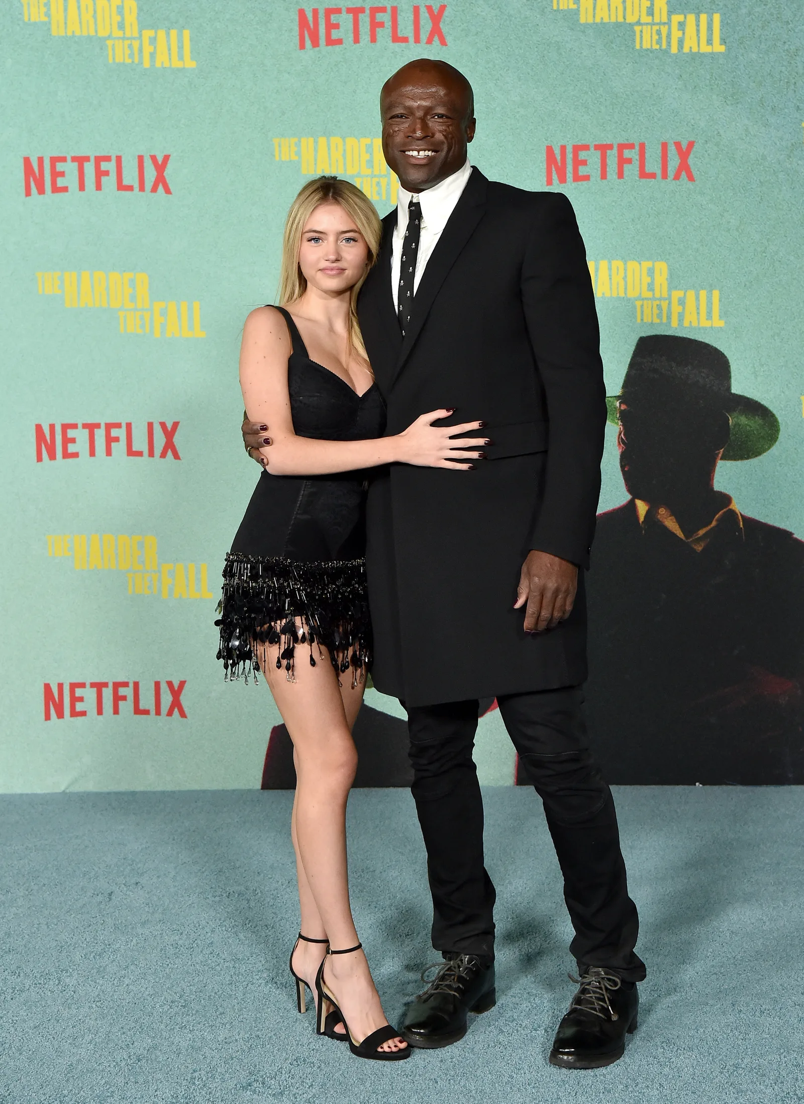Leni Klum and Seal attend the Premiere of "The Harder They Fall", October 13, 2021, Los Angeles, California.