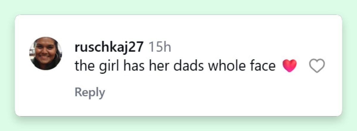 Some users were also taking about her looks, and most thought she looked like her dad.
