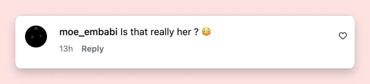 One viewer questioned whether the woman in the video was really Ray, reflecting the surprise shared by many others in the comments.