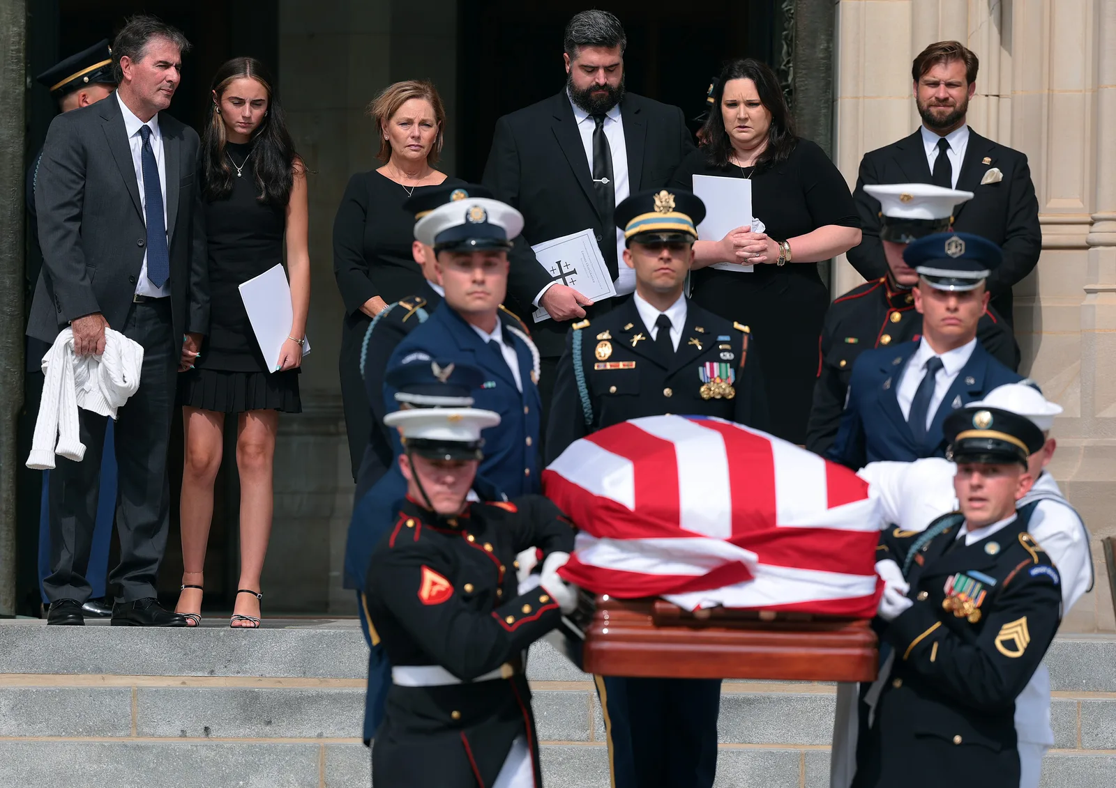 Graham's casket was scheduled to leave Washington for South Carolina following the National Cathedral service. A second funeral would give people in his home state another opportunity to honor him.