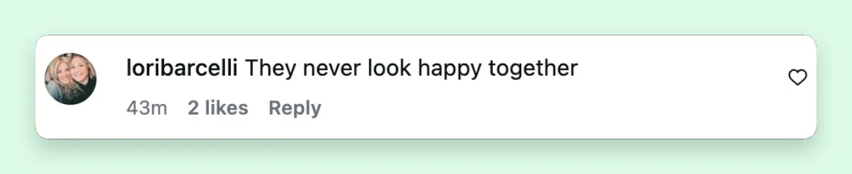 Other commenters speculated about the couple's chemistry, with some interpreting their red carpet expressions as a sign that they looked unhappy together.