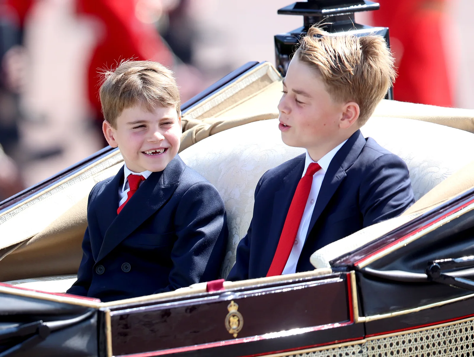 Prince Louis and Prince George during Trooping the Colour in London, England on June 14, 2025.