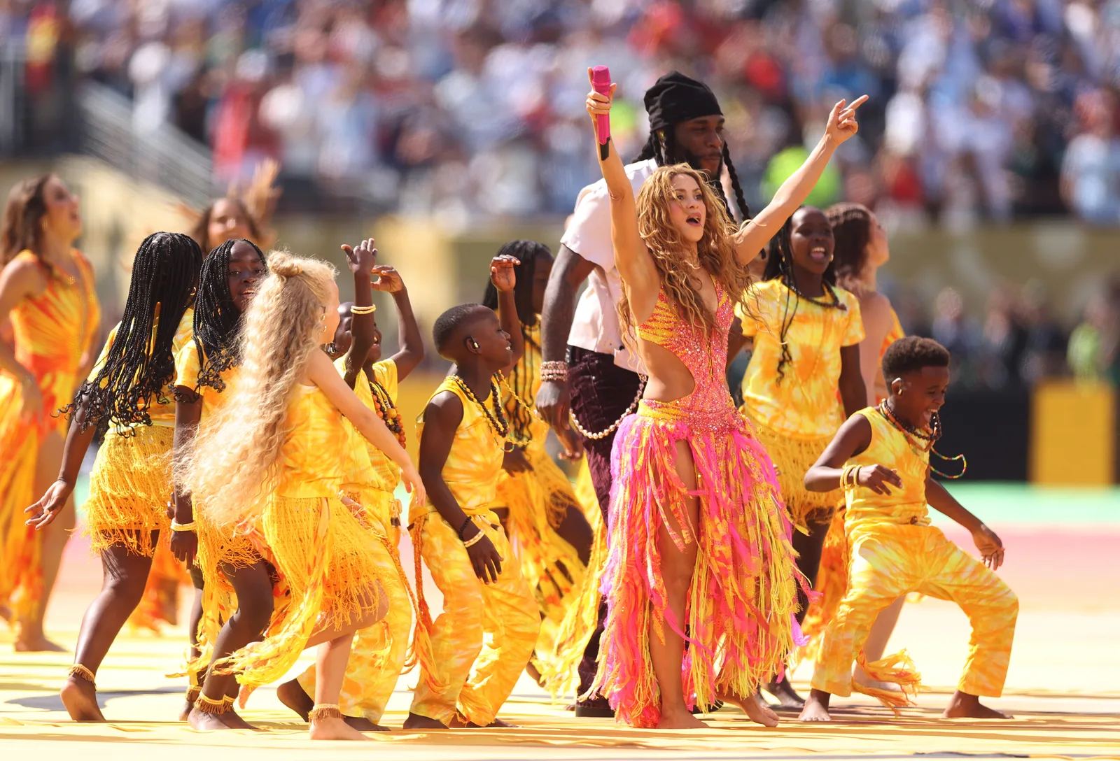 hakira's performance highlighted FIFA's effort to give the inaugural halftime show a global identity. She was joined by Uganda's Triplets Ghetto Kids, adding another international collaboration to the production.