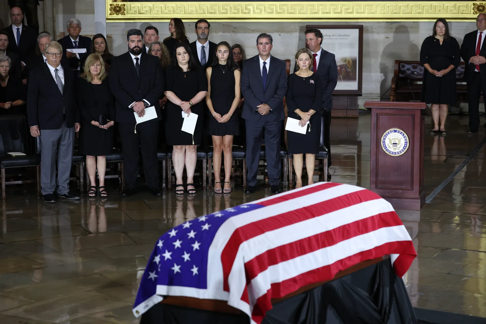 Graham's family joined colleagues and dignitaries during the formal Capitol tribute. After the public ceremonies, he was set to be buried privately in Pickens County, where he was born.