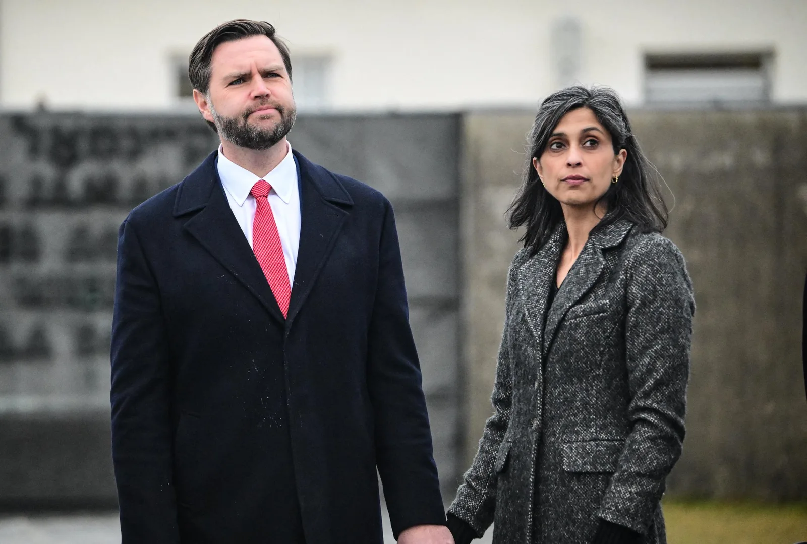 US Vice President J.D. and Usha Vance on February 13, 2025