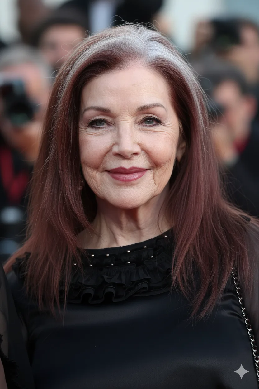 What Priscilla Presley would've looked like without her botched surgery at the same event as above