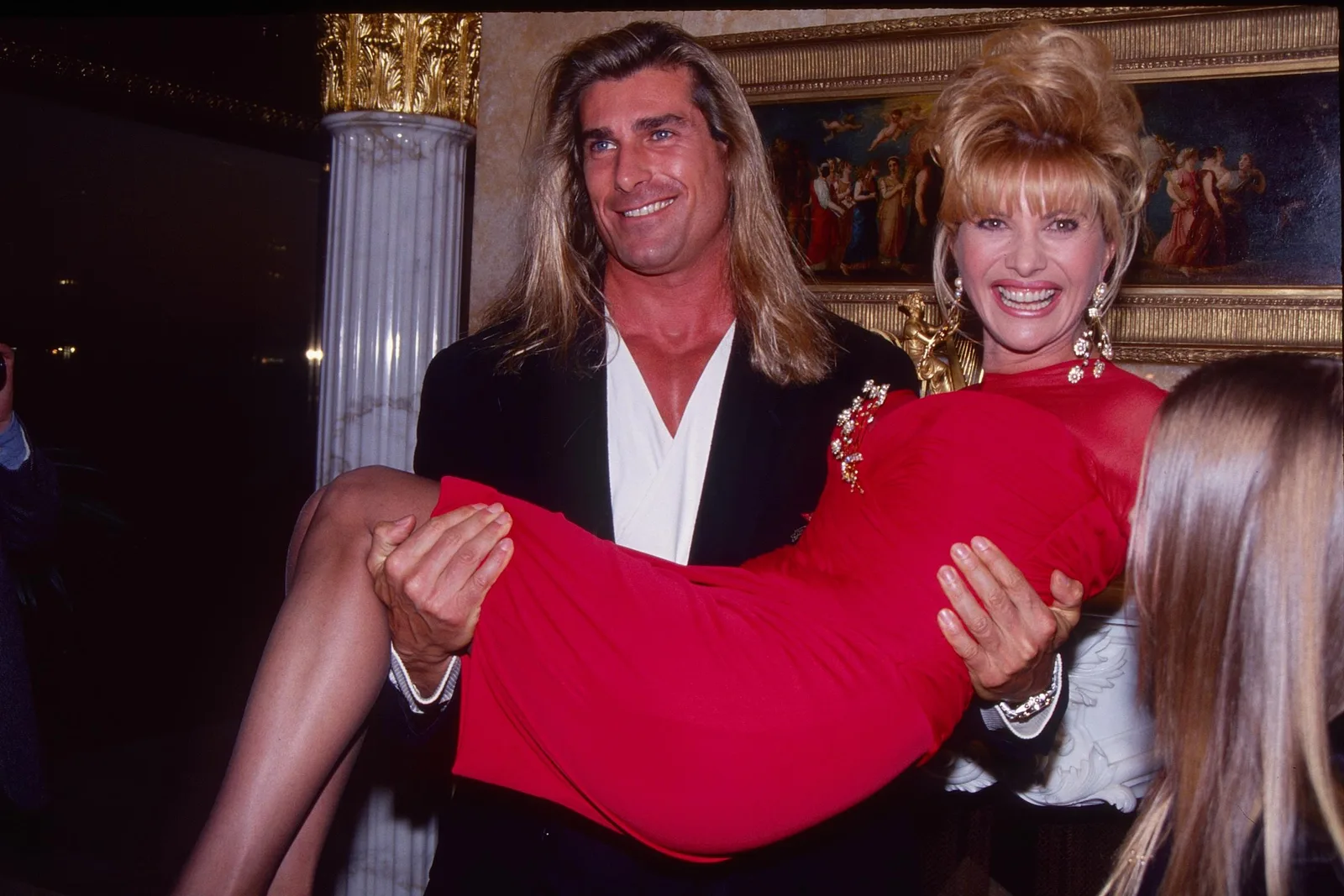 He was an influencer long before that term even existed. In this photo, the iconic romance book cover star smiled as he held Czech-American businesswoman Ivana Trump in his arms during the "A Novel Affair" Fundraiser for Muscular Dystrophy at Trump Tower in New York, New York, on October 25, 1993.
