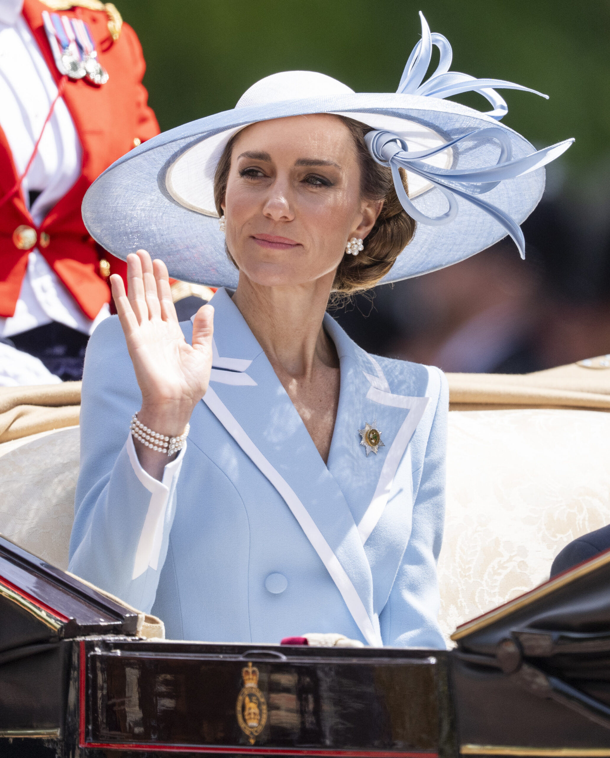 The Princess of Wales maintained a remarkably poised and serious demeanor while showcasing her enduring elegance at this year's Trooping the Colour.