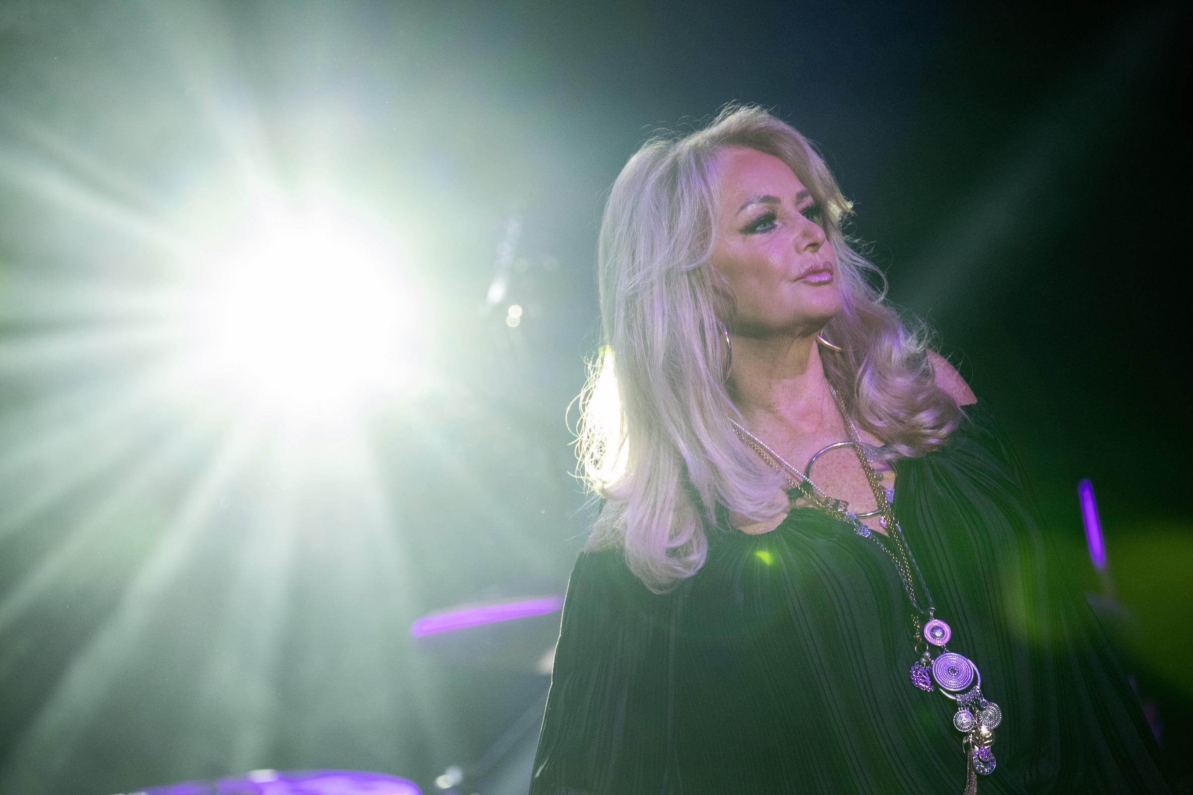 Bonnie Tyler sings during a concert of the tour "40 years of Total Eclipse of the Heart" at Admiralspalast, Berlin, Germany