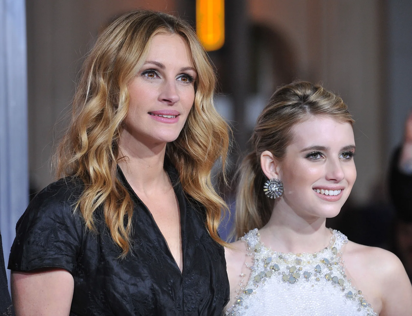 Julia Roberts and niece Emma Roberts attend the premiere of Valentine's Day in Hollywood on Feb. 8, 2010. Eric Roberts has spoken publicly over the years about his relationships with both his daughter and his sister, while acknowledging that they prefer to keep their family life private.