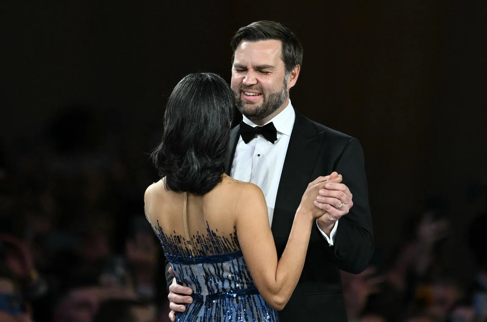 Vice President J.D. Vance and his wife Usha dancing during the Commander-In-Chief inaugural ball