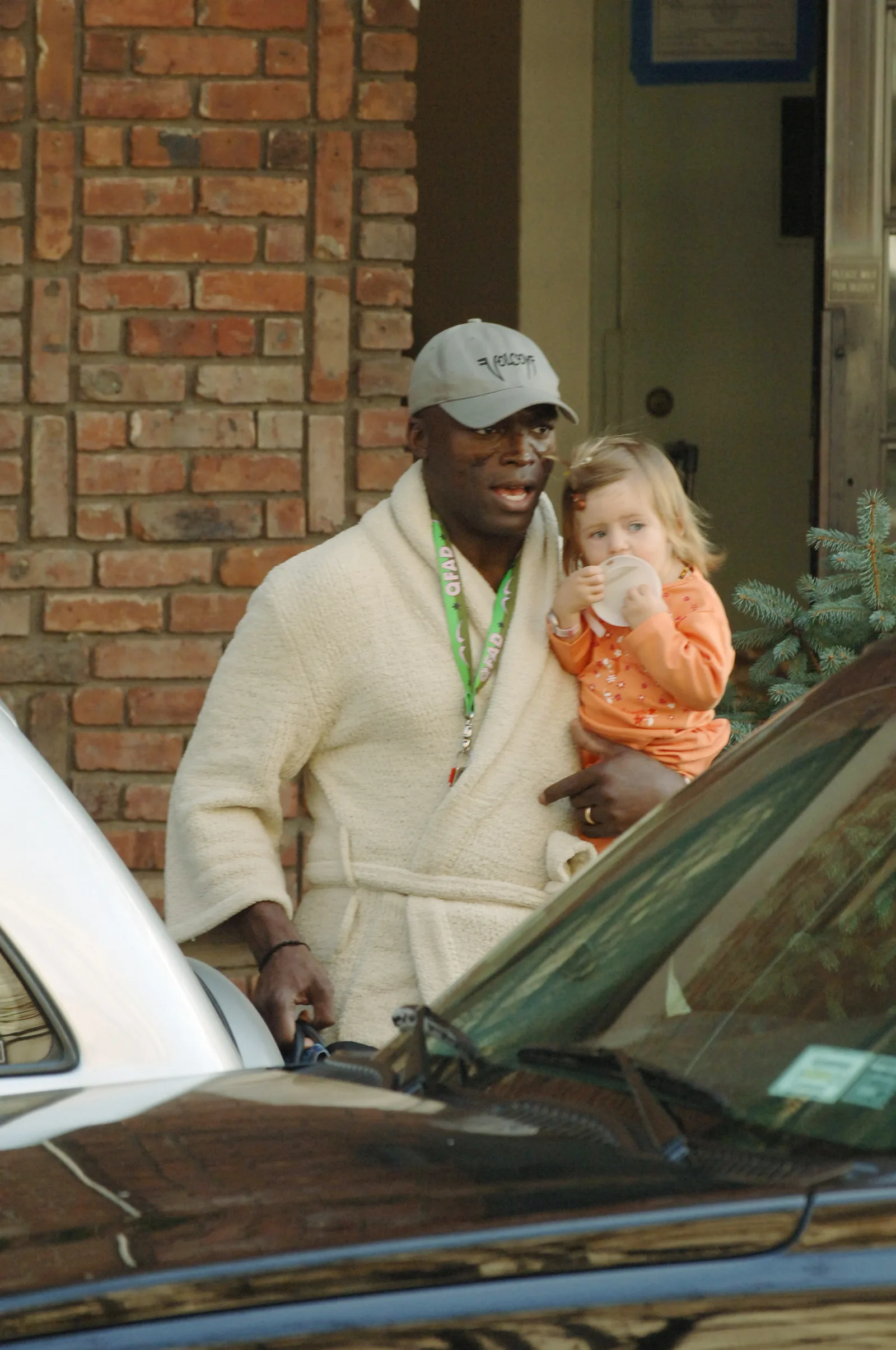 Seal and Leni Klum spotted in New York City on November 1, 2005.