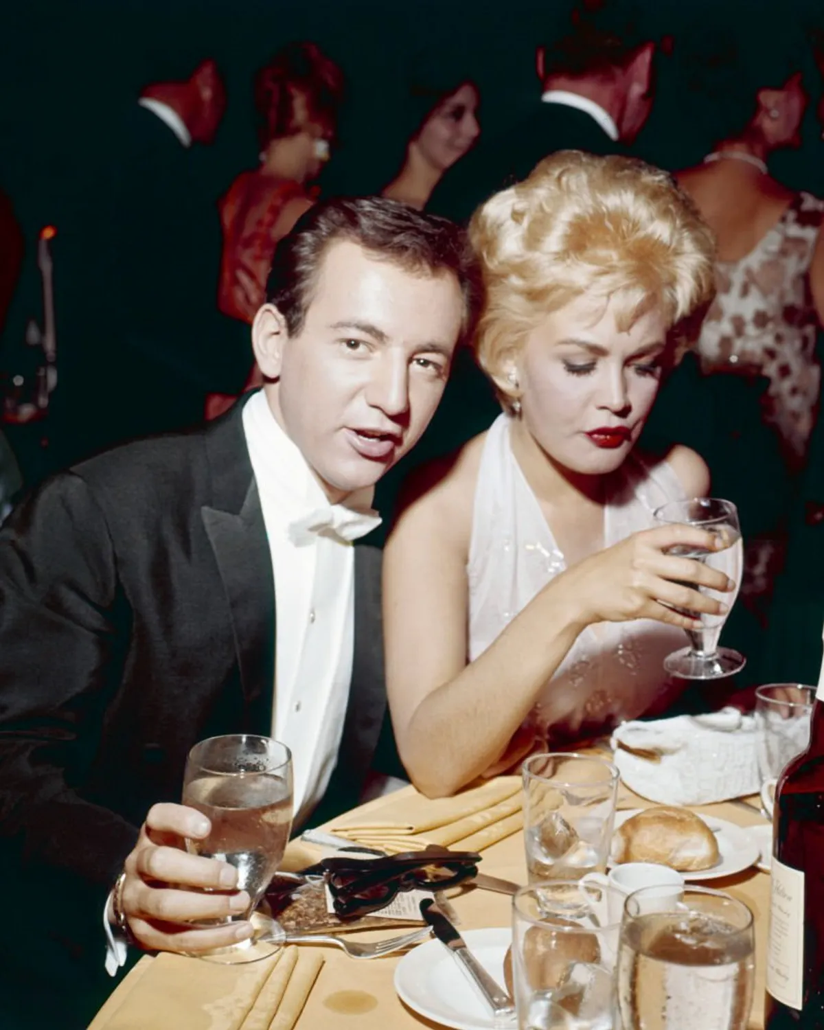 American actor and singer Bobby Darin with his wife, actress Sandra Dee at the 33rd Academy Awards, Santa Monica, California on April 17, 1961.