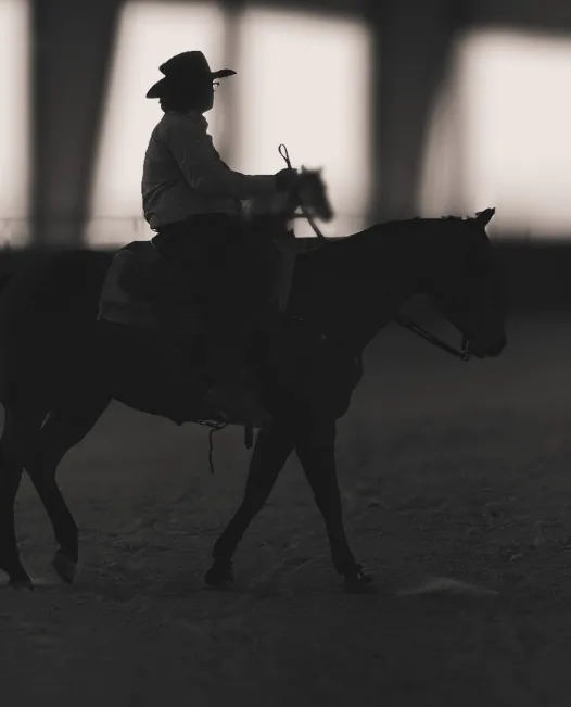 Zuma Rossdale embraced a classic western lifestyle as he rode horseback while silhouetted in a cowboy hat in an image shared on August 7, 2024.