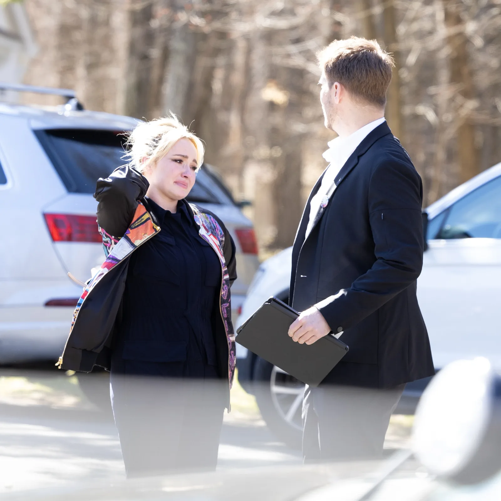 Panettiere was photographed with Brian Hickerson at a celebration of life for her younger brother, Jansen, in Palisades, New York, on March 8, 2023. TMZ later identified Hickerson as her on-again, off-again boyfriend and reported that the two traveled together the day before her death.