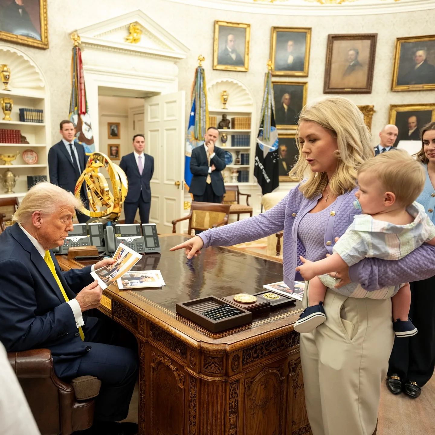 Leavitt often brought motherhood into her public-facing White House story, underscoring how closely her family life and political role had become intertwined. Her decision to step down now gives those moments added weight as she prepares for a less demanding chapter outside the briefing room.